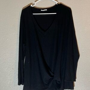 Women’s black v-neck sweater